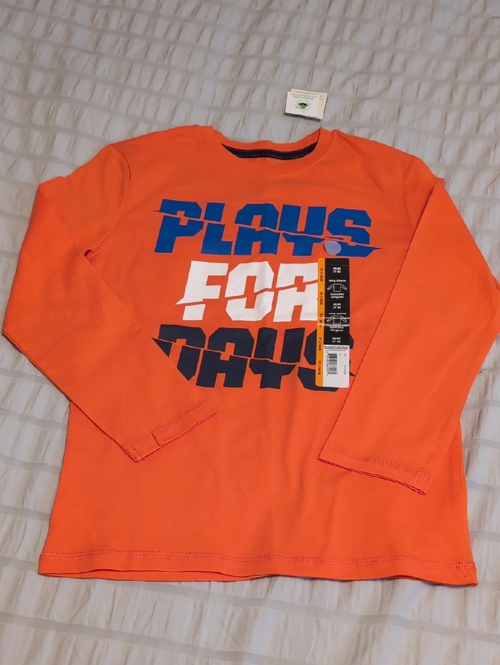 New Long Sleeved T-shirt 7/8 Sports Theme